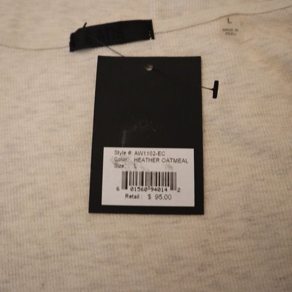 ATM Anthony T Melillo Ribbed Tank Top Oatmeal NEW - Picture 6 of 6